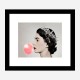 Queen Elizabeth II Bubble Gum Art Print