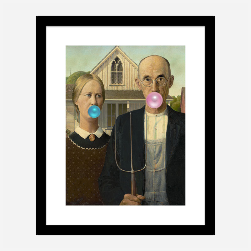 American Gothic Bubble Gum Art Print