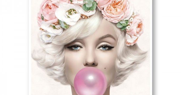 Marilyn Monroe Bubble Gum Art Print