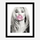 Kate Moss Bubble Gum Art Print