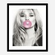 Kate Moss Bubble Gum Art Print