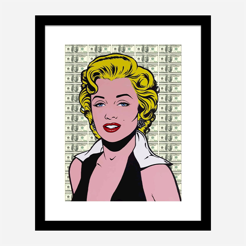 Marilyn Monroe 100 Dollars Pop Art Print