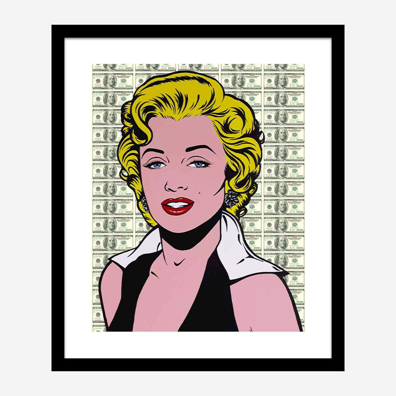 Marilyn Monroe 100 Dollars Pop Art Print