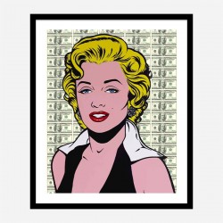 Marilyn Monroe 100 Dollars Pop Art Print