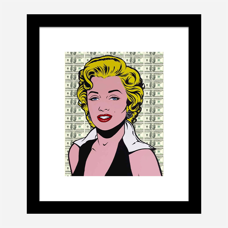 Marilyn Monroe 100 Dollars Pop Art Print