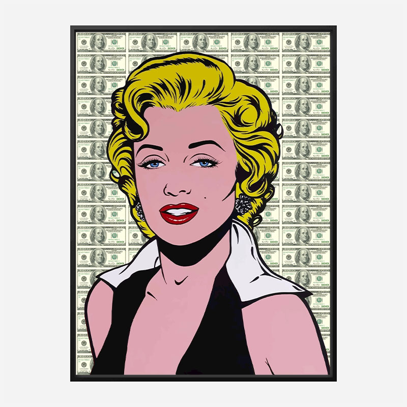 Marilyn Monroe 100 Dollars Pop Art Print