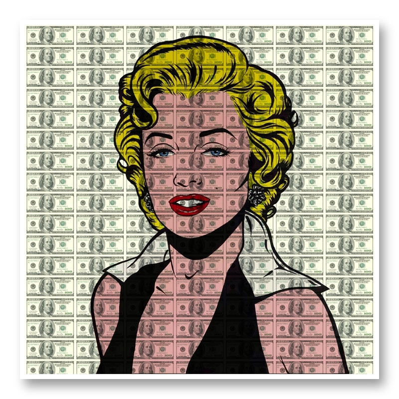 Marilyn 100 Dollars Pop Art Print