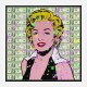 Marilyn 100 Dollars Splash Pop Art Print