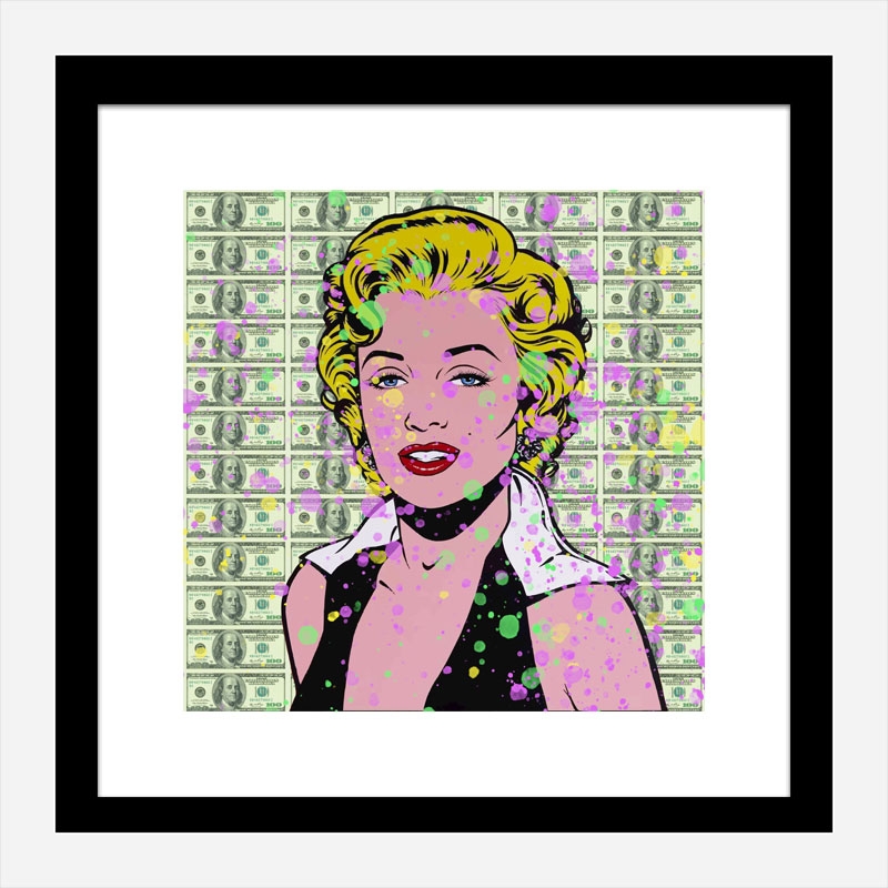 Marilyn 100 Dollars Splash Pop Art Print