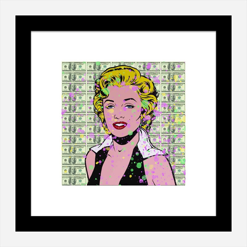 Marilyn 100 Dollars Splash Pop Art Print