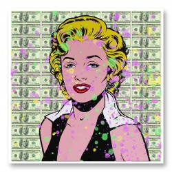 Marilyn 100 Dollars Splash Pop Art Print