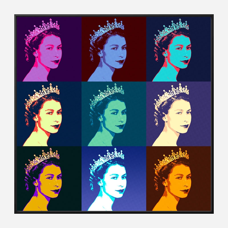 Queen Elizabeth Pop Art Print