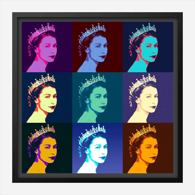 Queen Elizabeth Pop Art Print