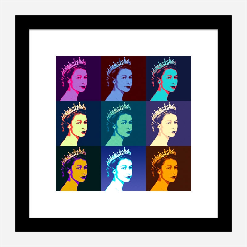 Queen Elizabeth Pop Art Print