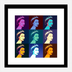 Queen Elizabeth Pop Art Print