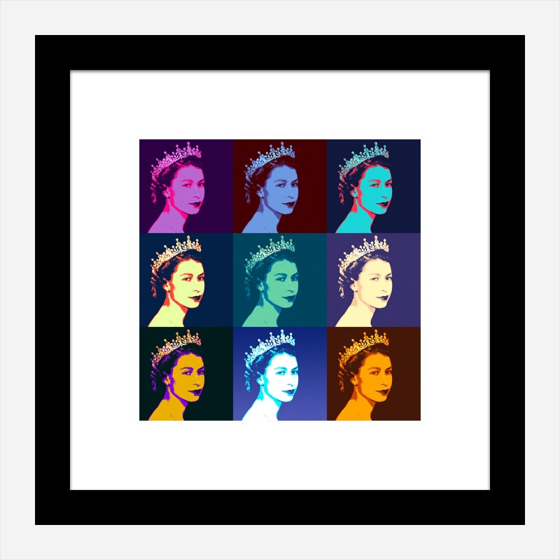 Queen Elizabeth Pop Art Print