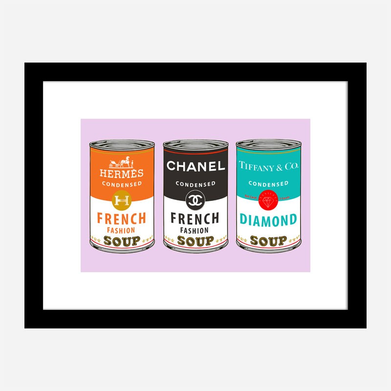 Fashion Soups on Pink Wall Art