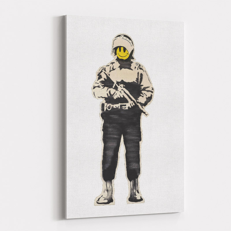 Smiling Copper Banksy Art Print