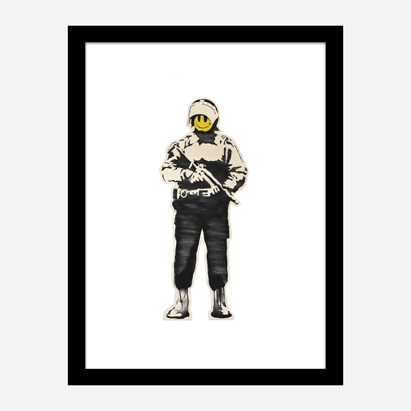 Smiling Copper Banksy Art Print