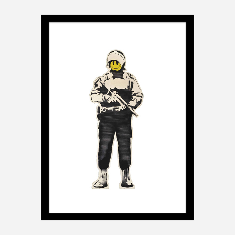 Smiling Copper Banksy Art Print