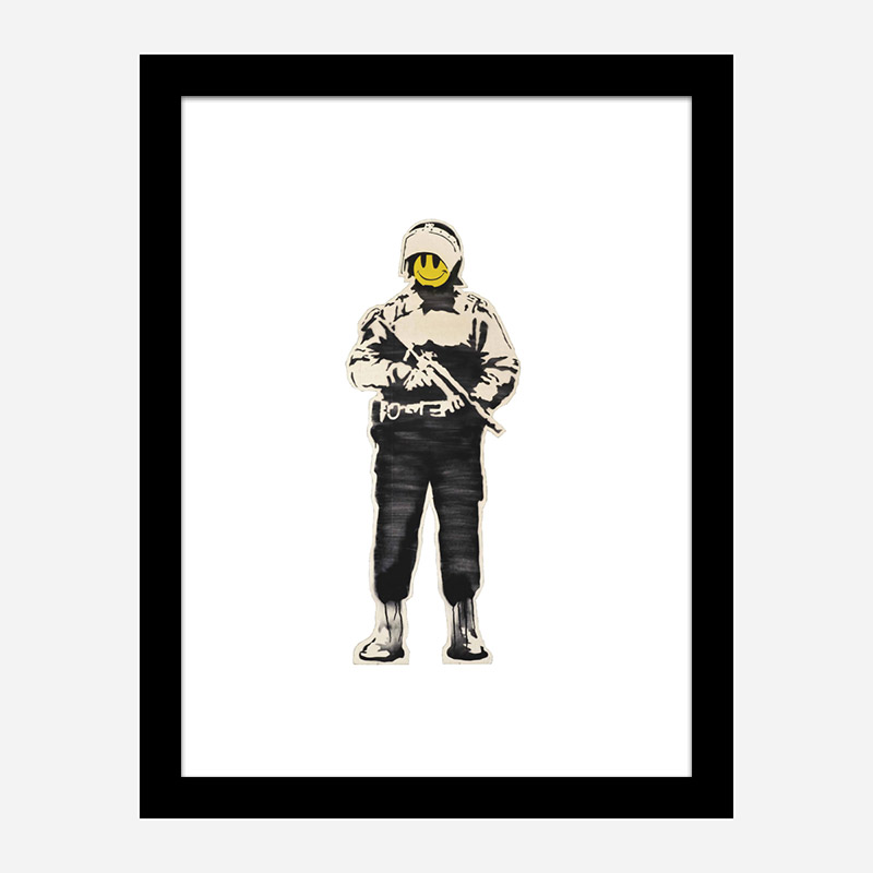 Smiling Copper Banksy Art Print