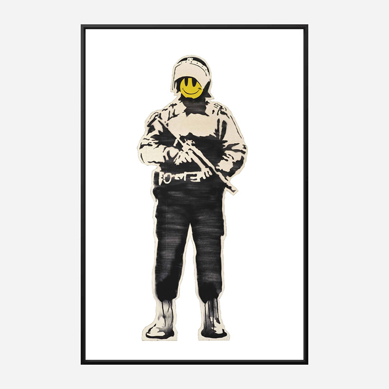 Smiling Copper Banksy Art Print