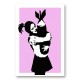 Bomb Hugger Pink Banksy Art Print