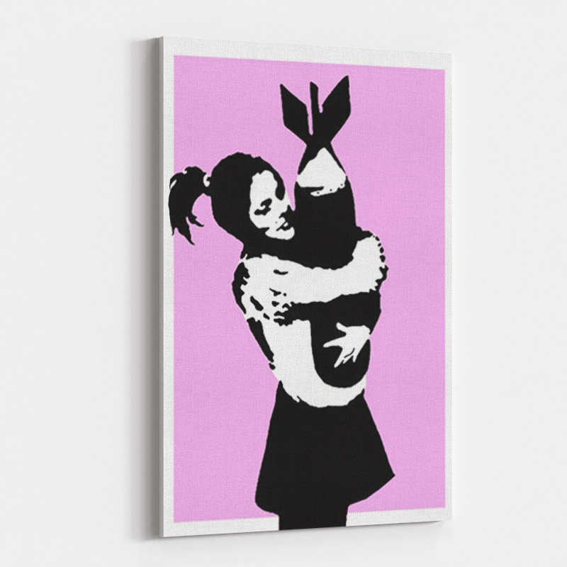 Bomb Hugger Pink Banksy Art Print