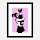 Bomb Hugger Pink Banksy Art Print