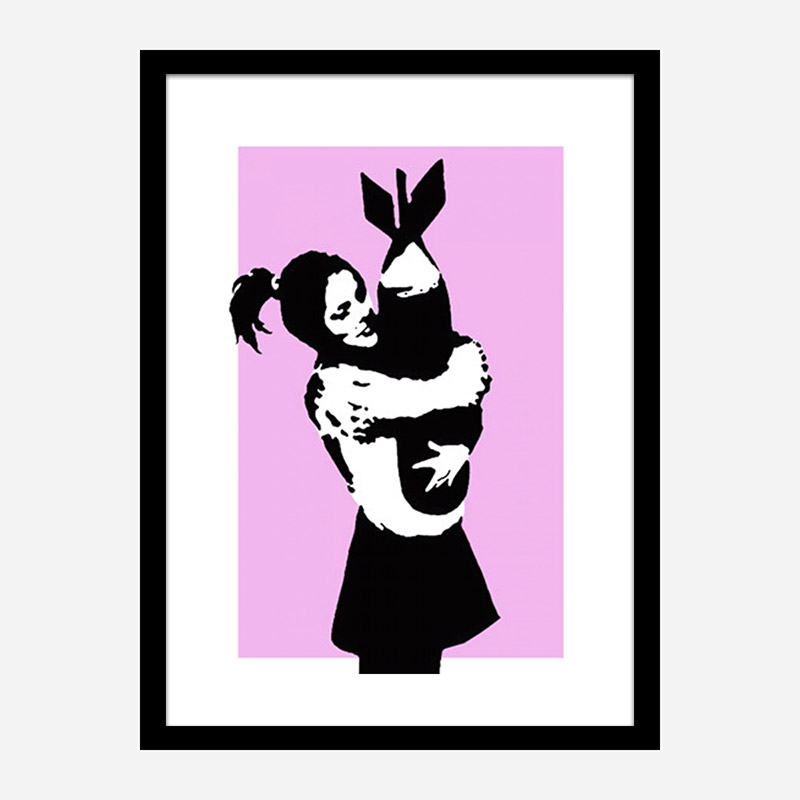 Bomb Hugger Pink Banksy Art Print