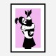 Bomb Hugger Pink Banksy Art Print