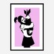 Bomb Hugger Pink Banksy Art Print