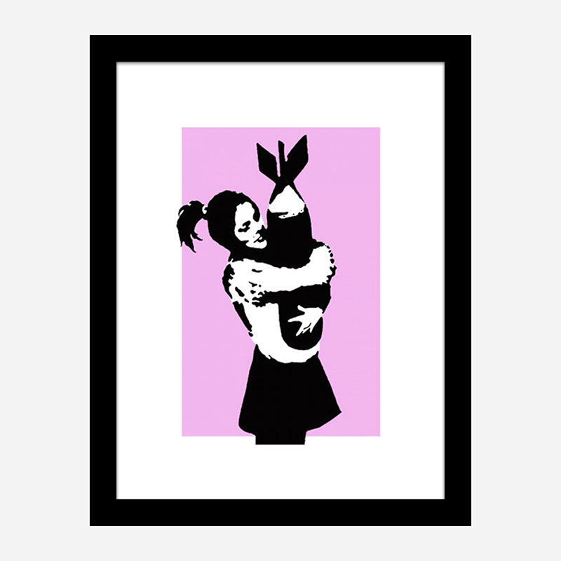 Bomb Hugger Pink Banksy Art Print