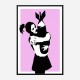 Bomb Hugger Pink Banksy Art Print