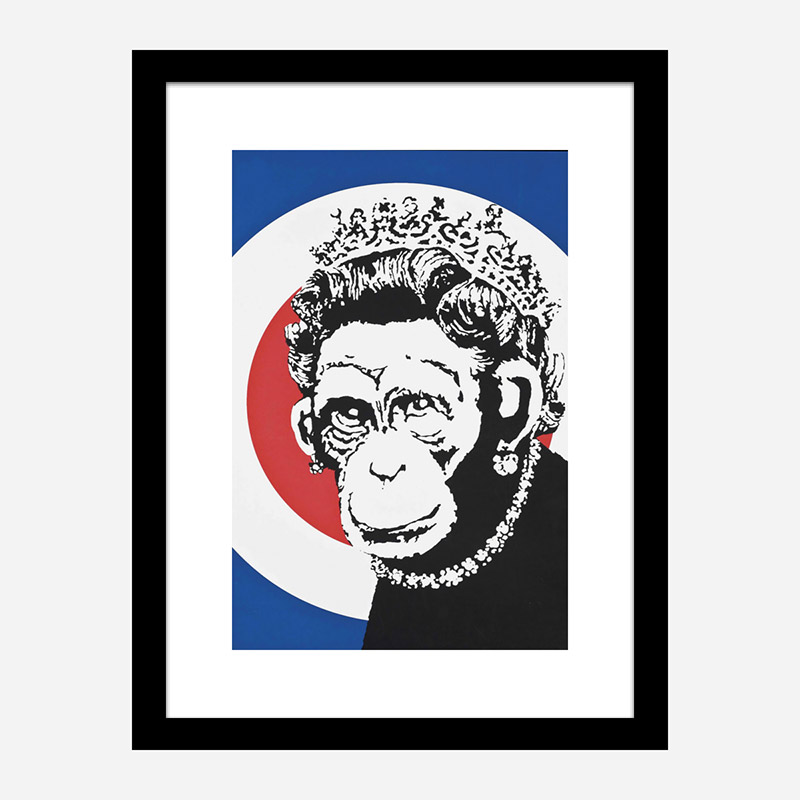 Monkey Queen Banksy Art Print