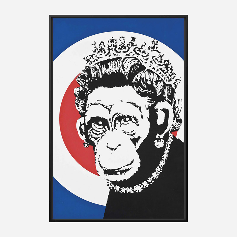 Monkey Queen Banksy Art Print