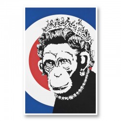 Monkey Queen Banksy Art Print