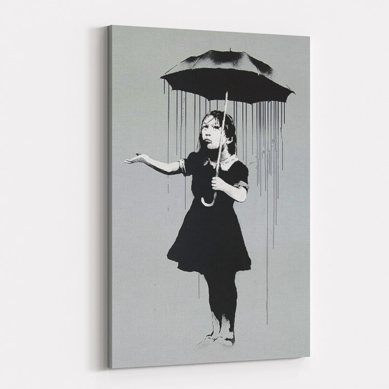  Nola Grey Rain Banksy Art Print