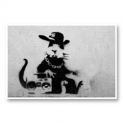 Rapper Rat Banksy Wall Art