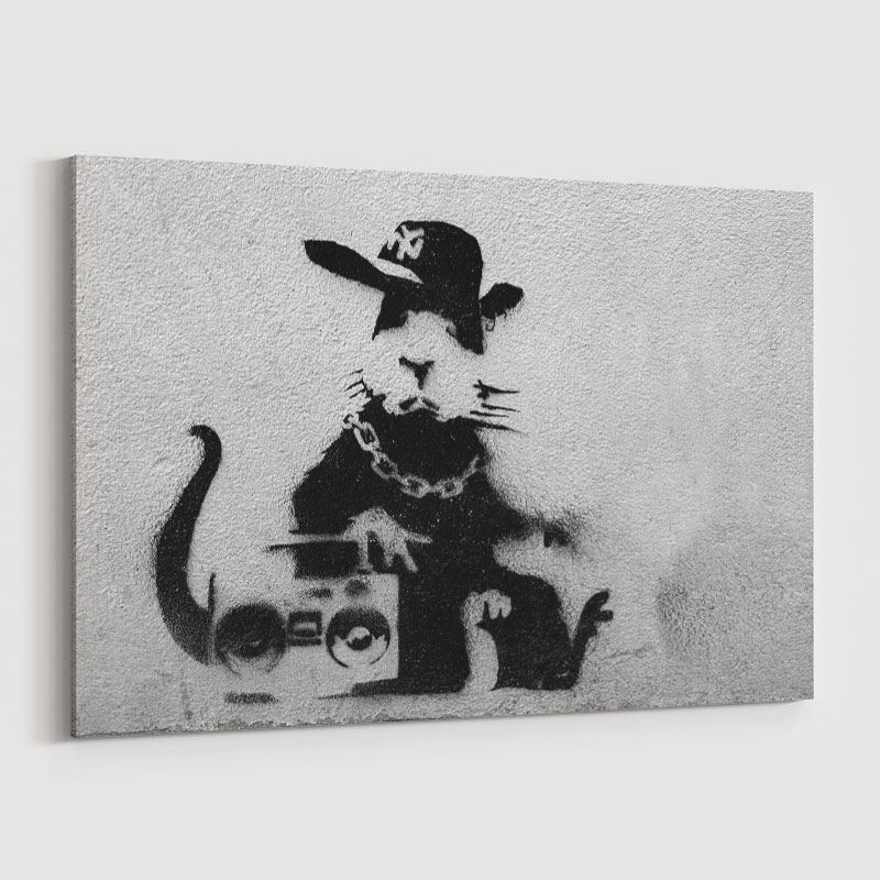 Rapper Rat Banksy Wall Art