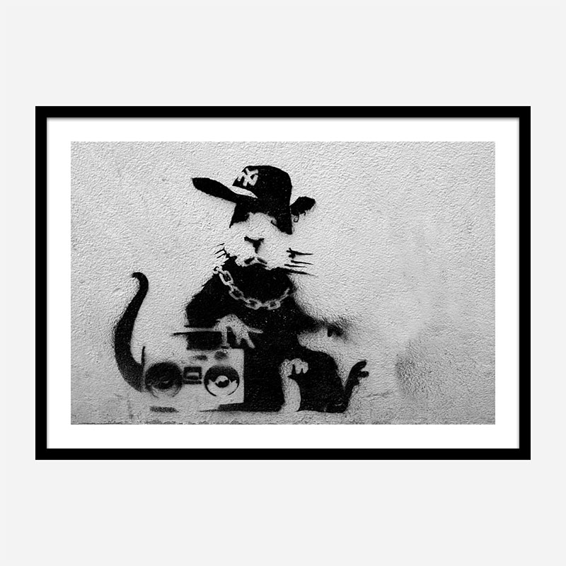 Rapper Rat Banksy Wall Art