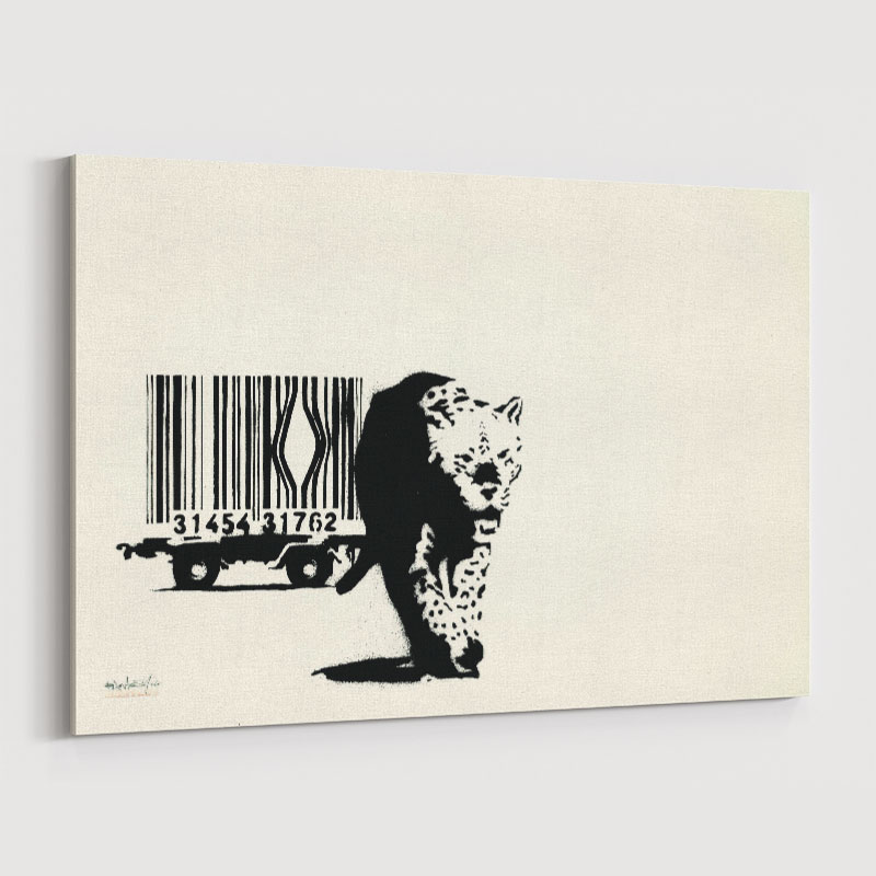 Banksy Leopard Barcode Wall Sticker Art Home Decor Diy Bar Code Mural Decal  Barcode Leopard Banksy Leopard Diy Banksy Mural -  Sweden