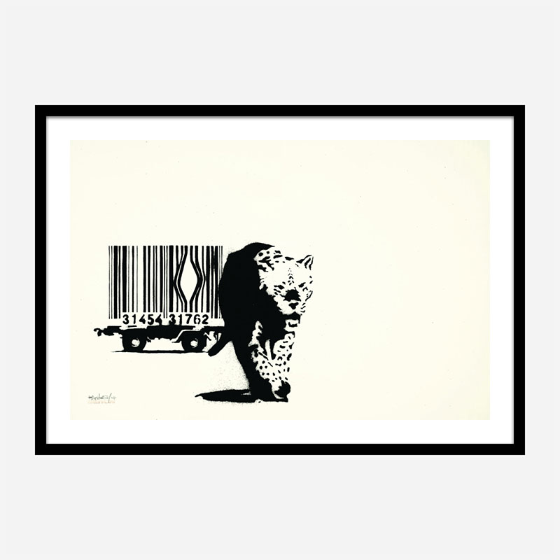 Barcode Leopard Banksy Wall Art