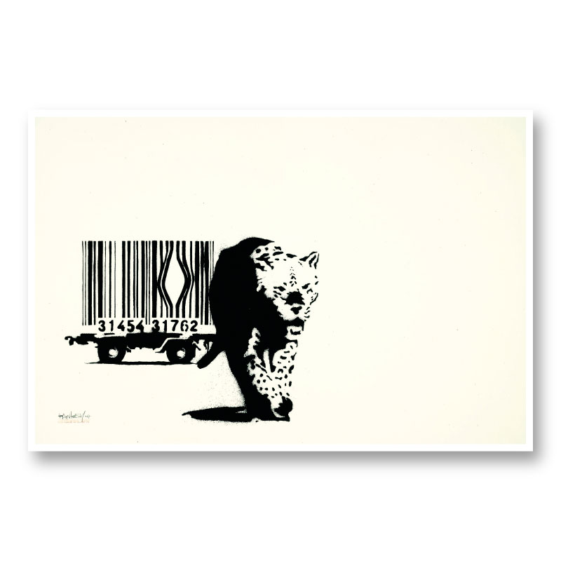 Barcode Leopard Banksy Wall Art