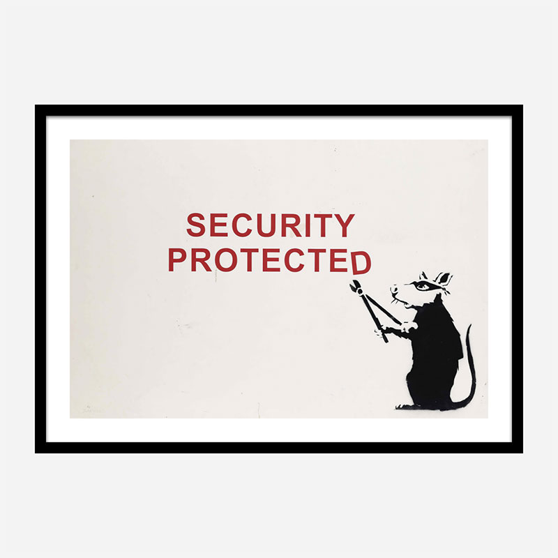 Security Protected Banksy Wall Art