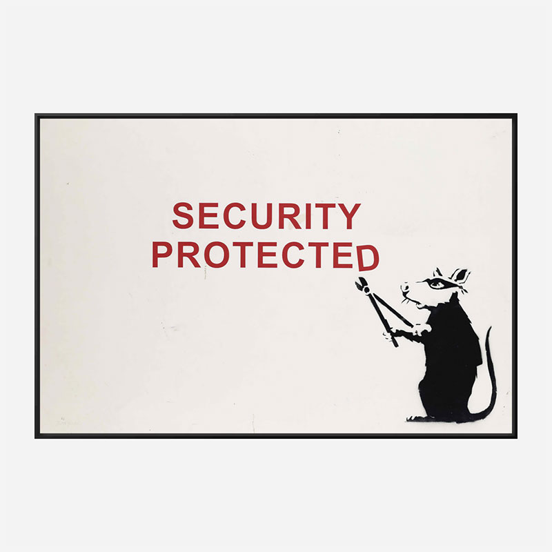 Security Protected Banksy Wall Art