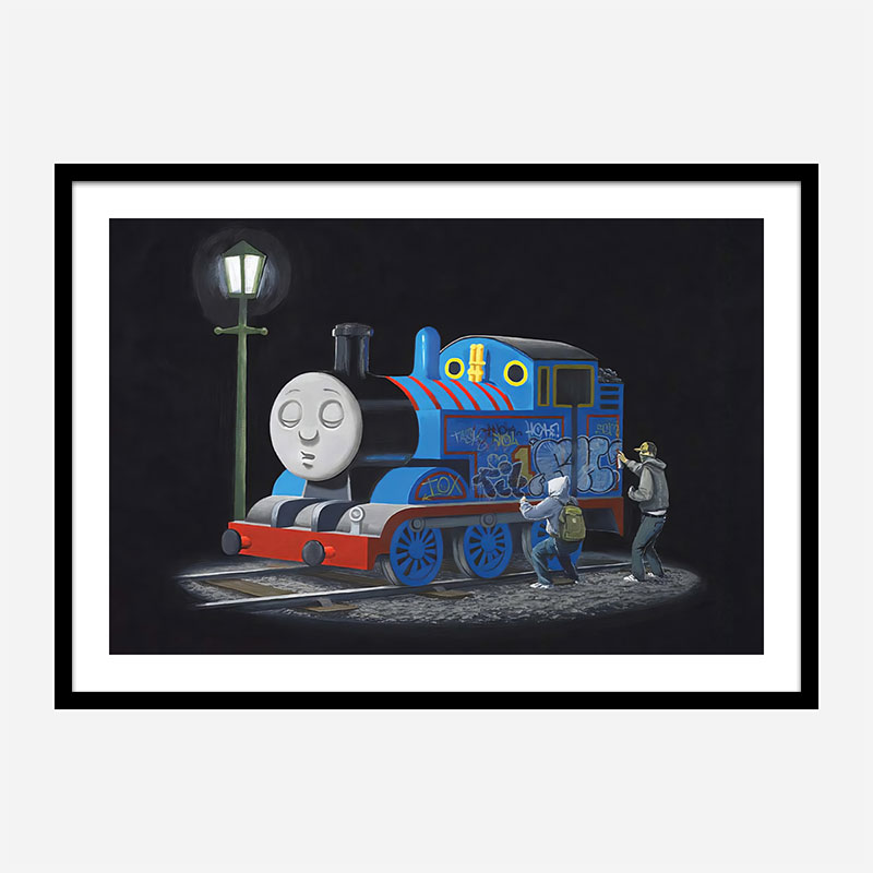 Thomas the Tank Engine Makeover by Banksy Wall Art Print