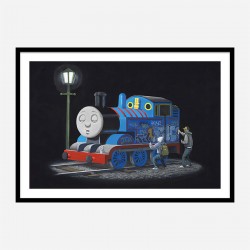 Thomas the Tank Engine Makeover by Banksy Wall Art Print