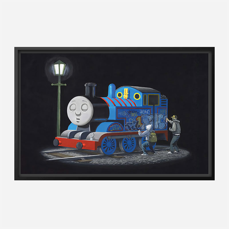 Thomas the Tank Engine Makeover by Banksy Wall Art Print