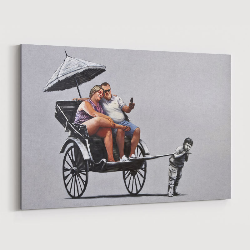 Rickshaw Banksy Wall Art Print